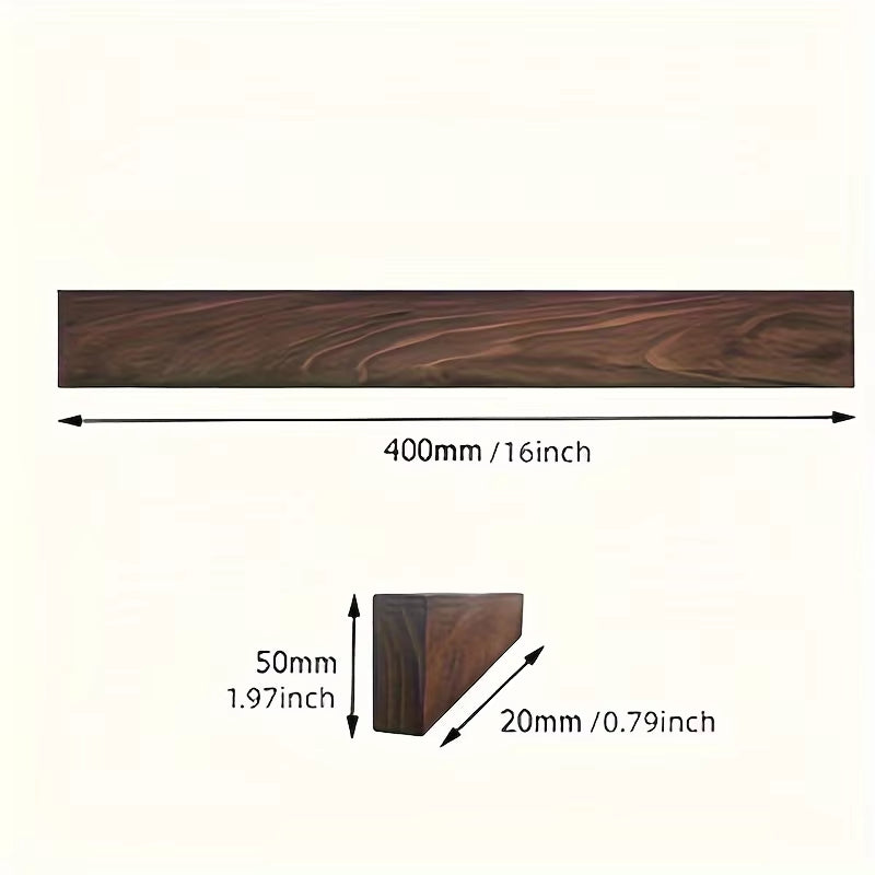 1Pc, 16Inch Walnut Magnetic Knife Holder for Wall, Magnetic Knife Strip, Powerful Wooden Magnet Knife Rack for Kitchen Knives